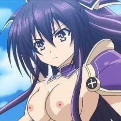 yatogami_tohka, assault_lily, date_a_live, ass_length_hair, bathing