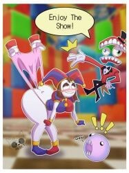 bubble_(the_amazing_digital_circus), caine_(the_amazing_digital_circus), pomni_(the_amazing_digital_circus), the_amazing_digital_circus, good_quality