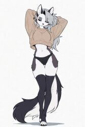 loona_(helluva_boss), helluva_boss, miragetheone, anthro, arms_behind_head