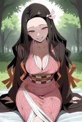 kamado_nezuko, kimetsu_no_yaiba, patreon, 1girls, bamboo