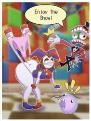 bubble_(the_amazing_digital_circus), caine_(the_amazing_digital_circus), pomni_(the_amazing_digital_circus), the_amazing_digital_circus, big_ass