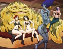 asari, commander_shepard, jabba_the_hutt, liara_t'soni, miranda_lawson