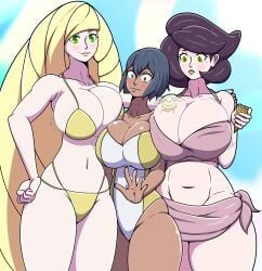 aether_foundation_employee, aether_foundation_employee_(female), lusamine_(pokemon), wicke_(pokemon), game_freak