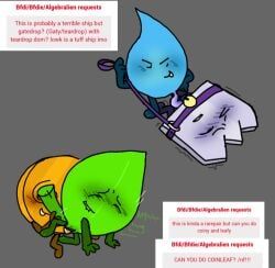 coiny, coiny_(bfdi), gaty_(bfdi), leafy_(bfdi), teardrop_(bfdi)