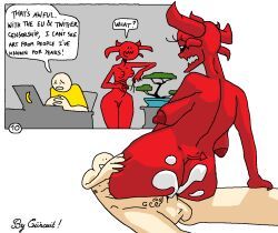 ciircuit, anthro, bodily_fluids, breasts, chair