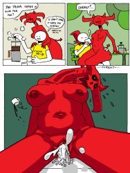 ciircuit, anthro, beverage, bodily_fluids, breasts