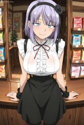 shidare_hotaru, patreon, digitalwaifugallery, 1girl, black_flower