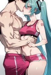 hatsune_miku, vocaloid, nyanclaire, 1boy, 1girl