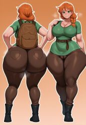 alex_(minecraft), minecraft, viralcat, 1girls, ass