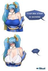 sona_buvelle, league_of_legends, cutehornart, 1girls, areolae