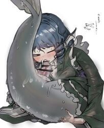 wakasagihime, touhou, piaki, 1futa, 1girl