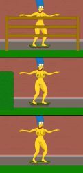 marge_simpson, the_simpsons, the_simpsons_movie, areolae, arms_up