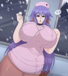 hizuki_ayana, hitama, 1girls, breast_expansion, female