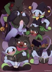jevil_(deltarune), ralsei, ralsei_with_black_fur, deltarune, undertale_(series)