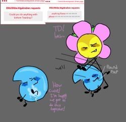 flower_(bfdi), teardrop_(bfdi), battle_for_dream_island, bfb, bfdi