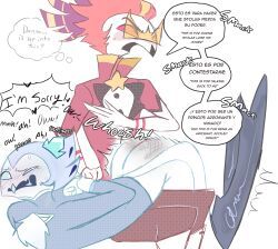 andrealphus_(helluva_boss), vassago_(helluva_boss), helluva_boss, avian, exposed_ass