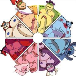 bowser_jr., brok_(brok_the_investigator), eduardo_(fhfif), experiment_(lilo_and_stitch), jinbe