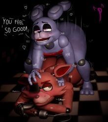 bonnie_(fnaf), foxy_(fnaf), five_nights_at_freddy's, mishuyuu_(modeler), 2boys