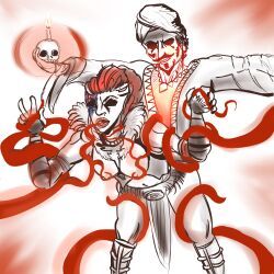 hellion_(darkest_dungeon), occultist_(darkest_dungeon), darkest_dungeon, 1boy, 1girls