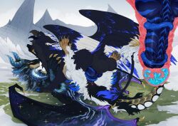 mythology, dcayorcus, avian, balls, beak