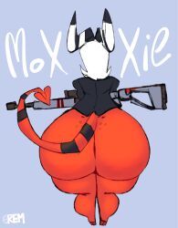 moxxie_(helluva_boss), helluva_boss, vivienne_medrano, vivziepop, remiman