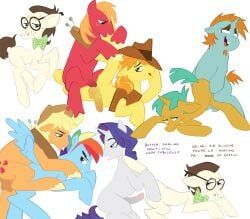 applejack_(male)_(mlp), big_macintosh_(mlp), braeburn_(mlp), elusive_(mlp), rainbow_blitz_(mlp)