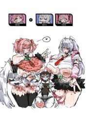 aria_(zenless_zone_zero), aria_(zenless_zone_zero)_(robot_form), nangong_yu_(zenless_zone_zero)_(cosplay), remielle_(zenless_zone_zero), remielle_dan