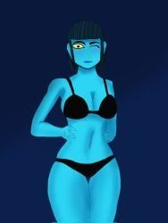 hecate, hecate_(lore_olympus), lore_olympus, blue_body, blue_skin