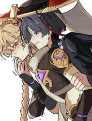 aether_(genshin_impact), kami, scaramouche_(genshin_impact), genshin_impact, 2boys