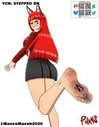 foxlet, konglex, princehans101, barefoot, black_skirt