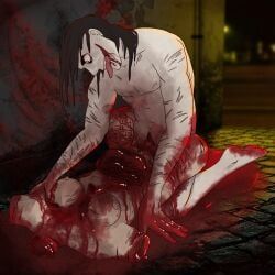 jeff_the_killer, creepypasta, alley, blood, blood_in_mouth