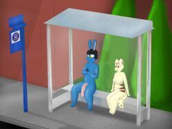 animal_genitalia, animal_penis, anthro, big_penis, blue_body