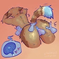 chemicalcreature, anthro, anus, arm_tuft, artist_name