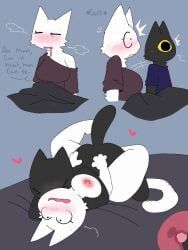 snazzle_snapp, animal_ears, areola, bed, bedding