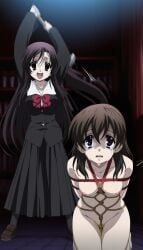 kotonoha_katsura, saionji_sekai, school_days, crazy_eyes, crazy_smile