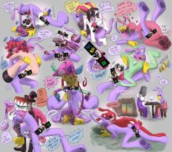 bubble_(the_amazing_digital_circus), caine_(the_amazing_digital_circus), evil_jax_(the_amazing_digital_circus), evil_pomni_(the_amazing_digital_circus), gangle_(the_amazing_digital_circus)