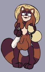 danookz, alcohol_bottle, anthro, asian_conical_hat, balls