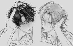 jinu_(kpop_demon_hunters), romance_(kpop_demon_hunters), kpop_demon_hunters, saja_boys, 3boys