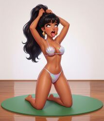 chel, chel_(the_road_to_el_dorado), the_road_to_el_dorado, ahe_gao, bare_shoulders