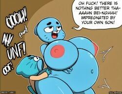 gumball_watterson, nicole_watterson, the_amazing_world_of_gumball, garabatoz, 1boy
