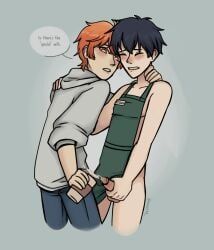 sato_mafuyu_(given), uenoyama_ritsuka_(given), given_(anime), 2boys, blush