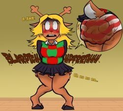 noelle_holiday, deltarune, undertale_(series), accident, anthro