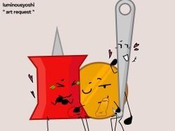 coiny, needle_(bfdi), pin_(bfdi), battle_for_dream_island, battle_for_dream_island_again