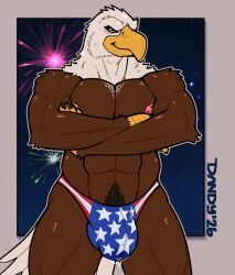 4th_of_july, holidays, dandy_is_lion, 1boy, abs