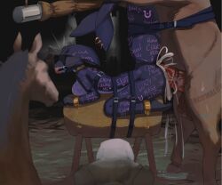 1boy, 1girls, anthro, anthro_on_feral, anthro_penetrated