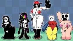 cassie_rose_(mcsm), jason_(combat_initiation), jason_(forsaken), jason_voorhees, nun_jason_(forsaken)