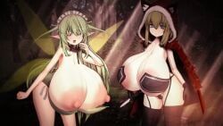 leaf_(black_souls), red_hood_(black_souls), black_souls_2, mokusheep, 2girls