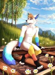 arssyarts, animal_genitalia, anthro, black_body, black_fur