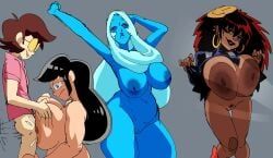 blue_diamond_(steven_universe), negativecrash, oc, panda_delgado, rosa_gonzalez