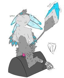 avali, ankles_tied, anthro, arms_tied_behind_back, artist_name